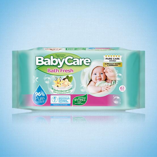 BabyCare Βath Fresh Pure Water Baby Wipes