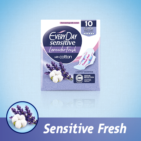 EveryDay Sensitive with cotton Lavender Fresh Σερβιέτες Super 10 τεμ.