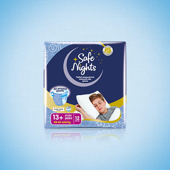 Safe Nights παιδικά ελαστικά εσώρουχα μιας χρήσης για αγόρια 13+ ετών